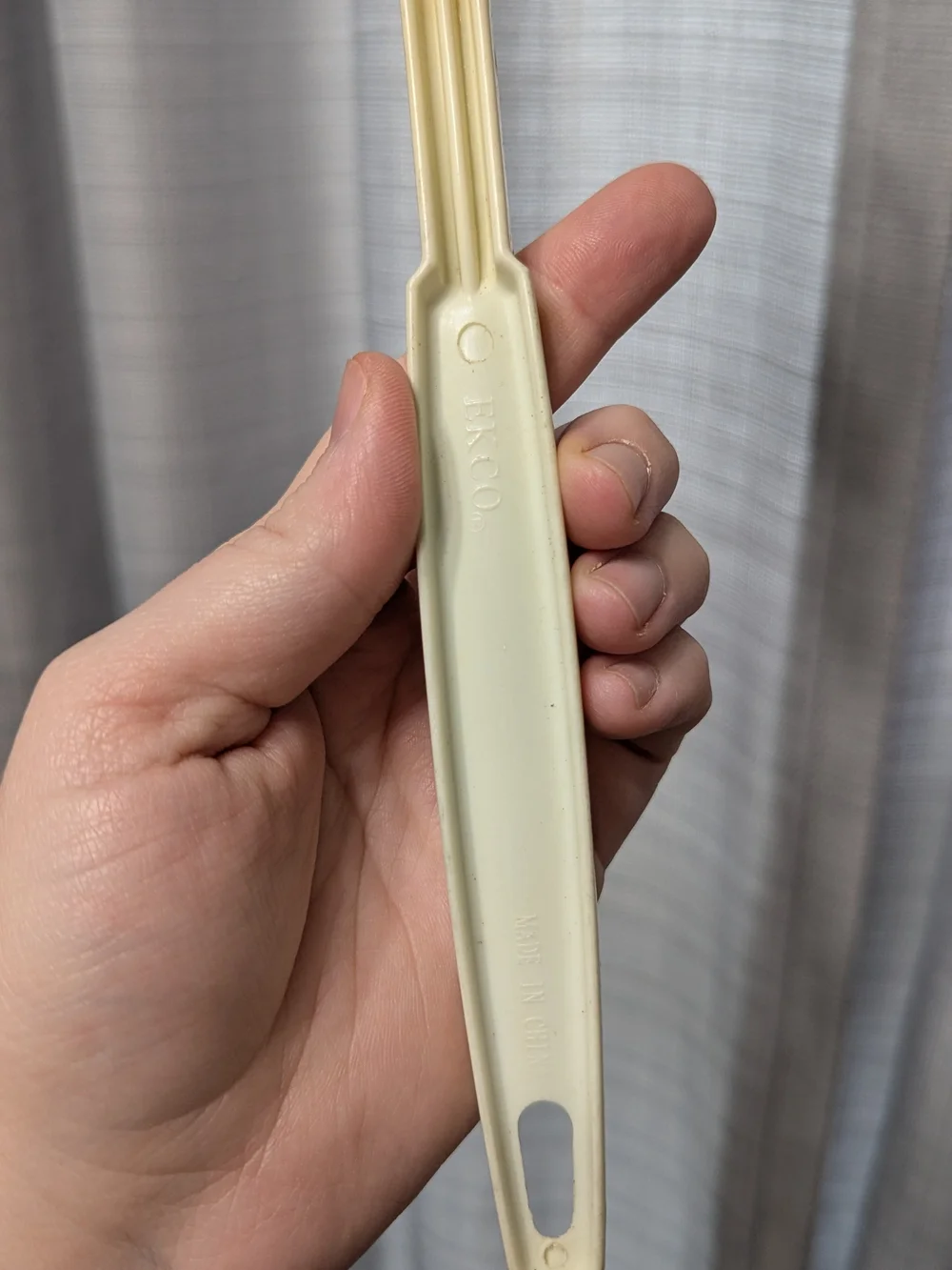 VTG Ecko Ladle Kitchen Utensil Double Pour Spout Beige USA Made